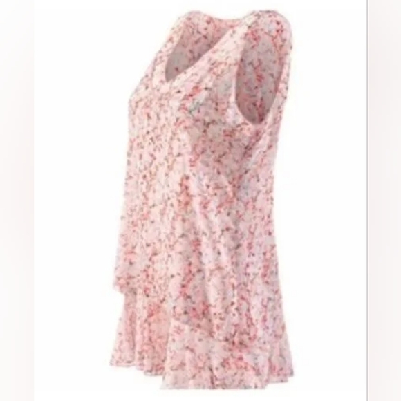 CAbi "Bella" Floral Print Sleeveless Chiffon Blouse - Picture 10 of 16